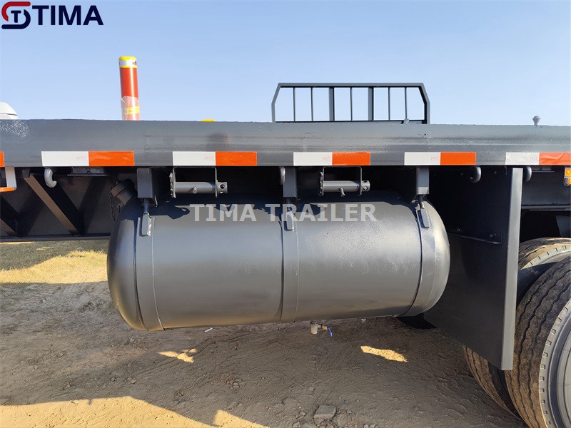 حاوية وقود مقطورة مسطحة Container Flatbed Trailer Fuel Tank